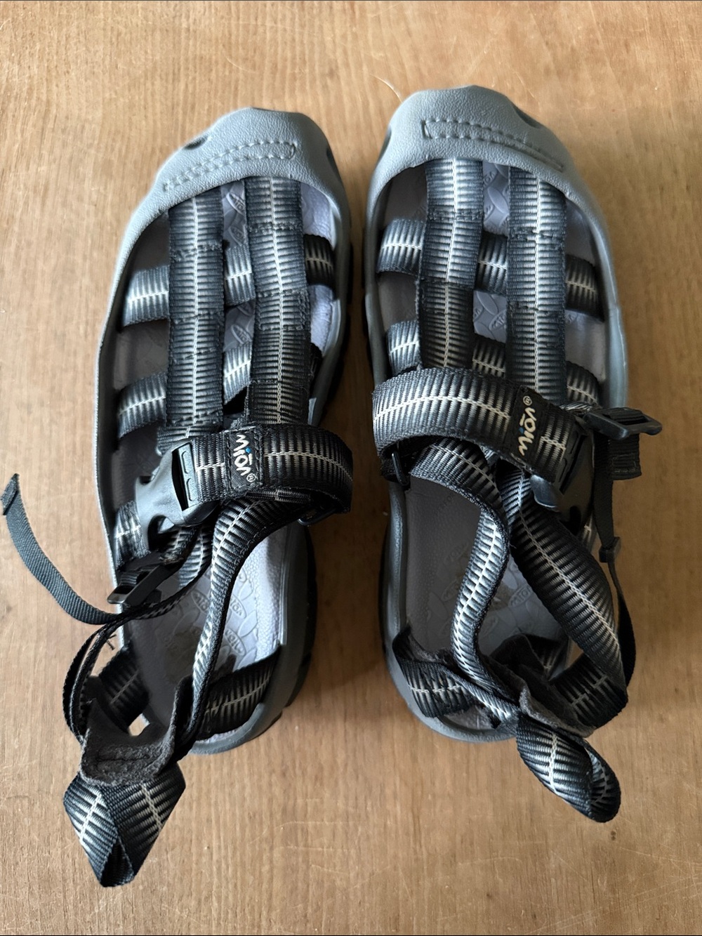 Mion Gray Black Women's Strappy Outdoor Sandals 7 Water Sports Waterproof